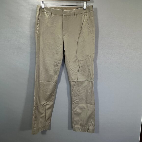 Bonobos Pants Mens 32 Slim Straight Wednesday Chino Beige Cotton Straight Leg - Picture 1 of 11